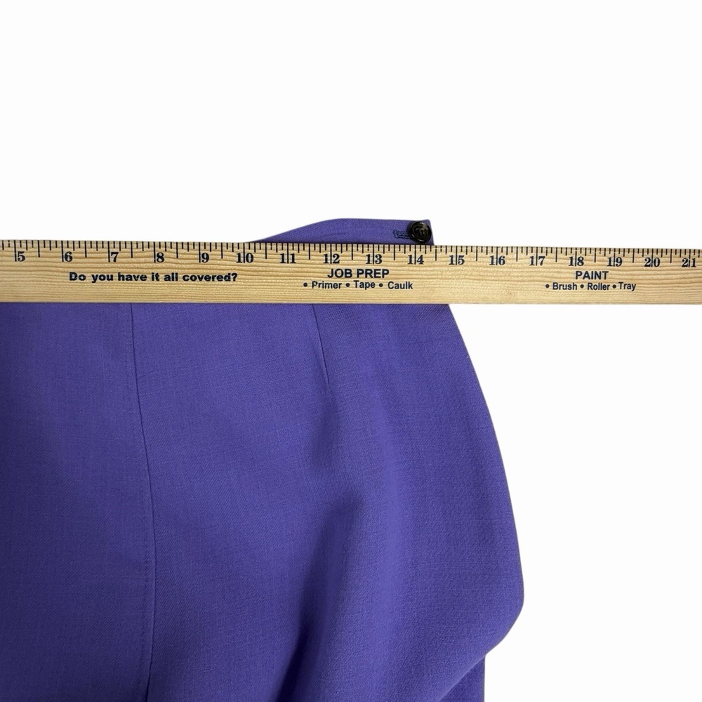 VTG Lafayette 148 Womens Size 8 Purple Dress Pants Slacks Tapered Wool Blend - Picture 8 of 10